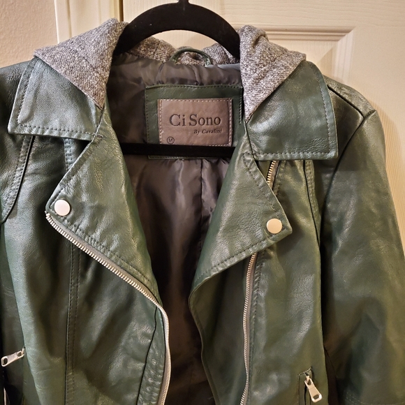 Cool Hunter Green Cavalini Moto Jacket - Picture 4 of 10
